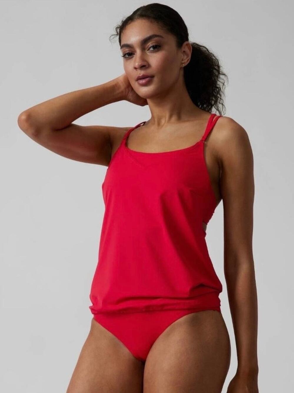 Athleta Red Seascape Bra Cup Tankini Sz.40 B/C NWT